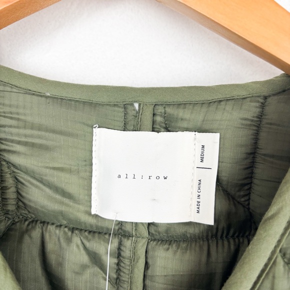 NWT All Row Isabella Green Quilted Tie Jacket Sz M - Picture 5 of 12